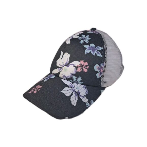 Hurley Women's Icon Trucker Hat Cap (Black Heather Hawaiian Floral) - Picture 5 of 8